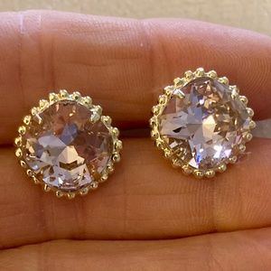 Pink gemstone earrings